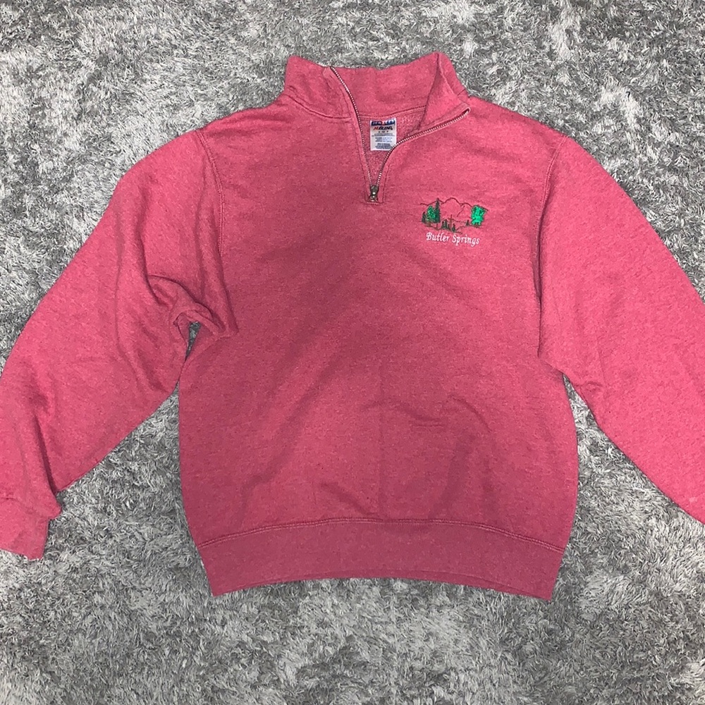 Faded red pullover!